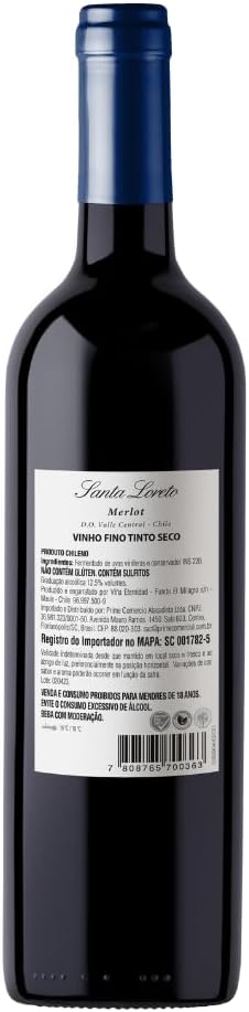 Vinho Fino Tinto Chileno Santa Loreto Varietal Merlot 750ml - Imagem 3