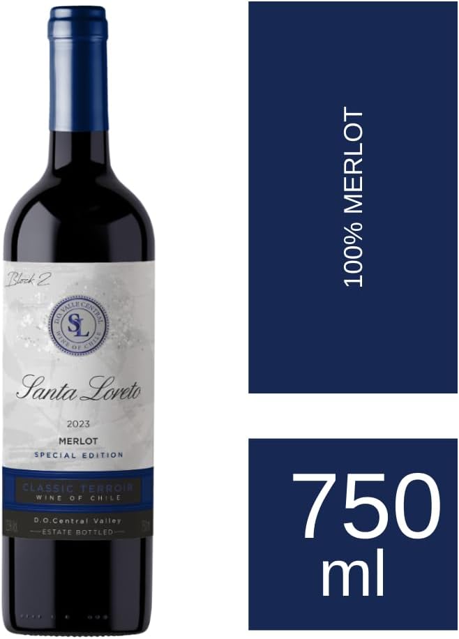 Vinho Fino Tinto Chileno Santa Loreto Varietal Merlot 750ml - Imagem 2